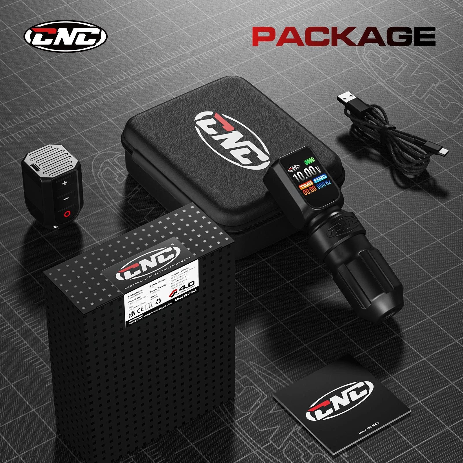 绣龙无线纹身机4.0行程空心杯马达纹身机一体机双电池纹身机跨境 by Beitbeauty.com